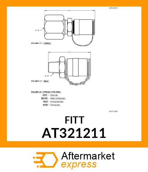 FLUID SAMPLING FITTING, AT321211