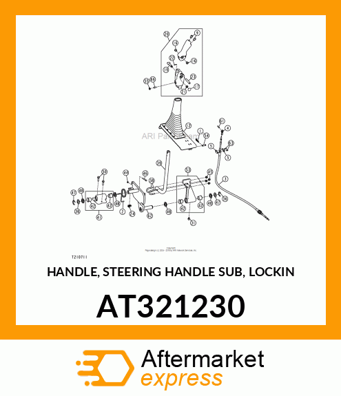 HANDLE, STEERING HANDLE SUB, LOCKIN AT321230