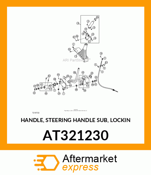 HANDLE, STEERING HANDLE SUB, LOCKIN AT321230