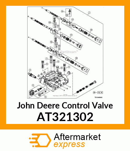 CONTROL VALVE, MAIN FOOT CONTROL VA AT321302