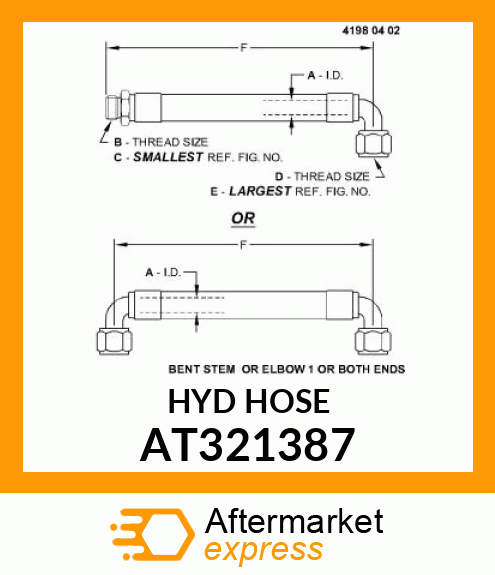 HYDRAULIC HOSE AT321387