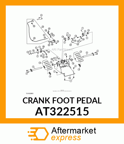CRANK FOOT PEDAL AT322515