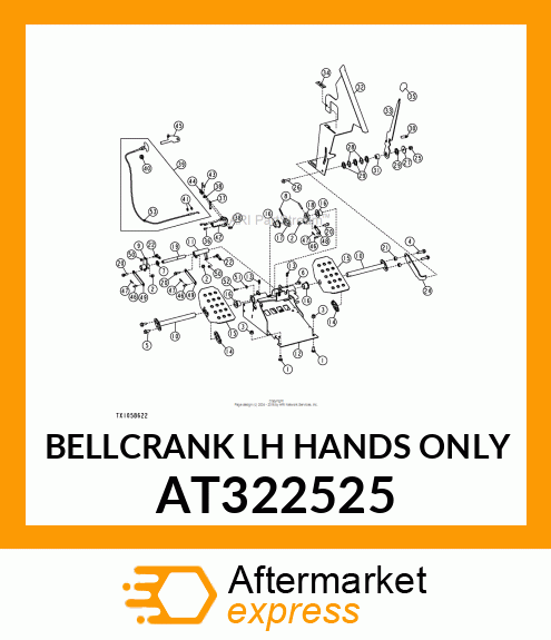 BELLCRANK LH HANDS ONLY AT322525