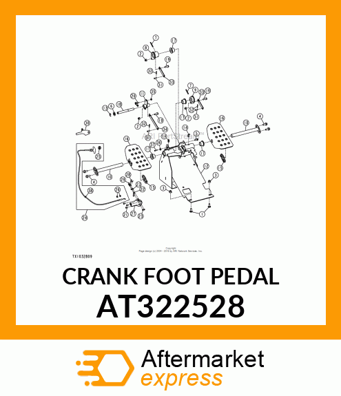 CRANK FOOT PEDAL AT322528