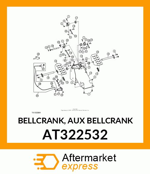 BELLCRANK, AUX BELLCRANK AT322532