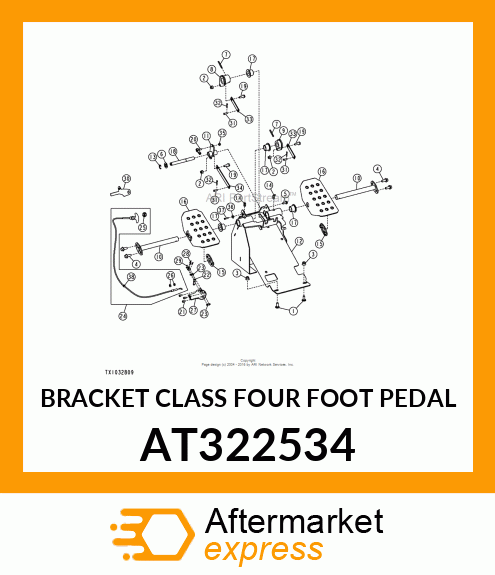 BRACKET CLASS FOUR FOOT PEDAL AT322534