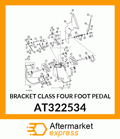 BRACKET CLASS FOUR FOOT PEDAL AT322534