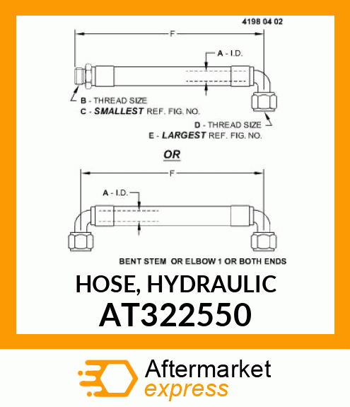 HOSE, HYDRAULIC AT322550