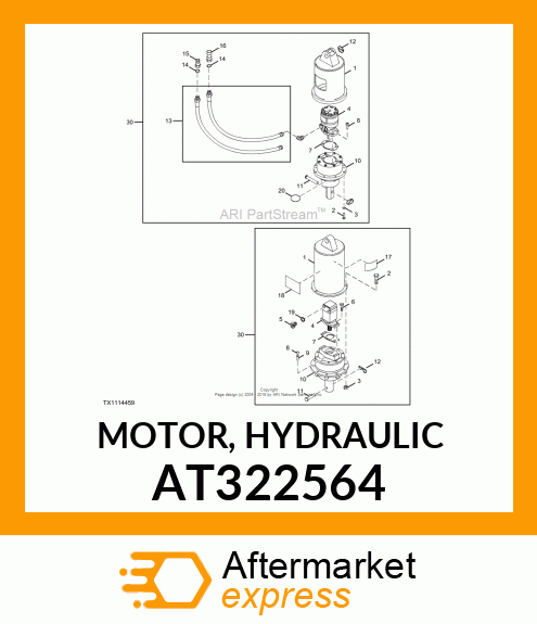 MOTOR, HYDRAULIC AT322564