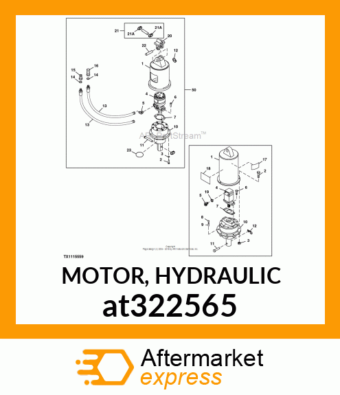 MOTOR, HYDRAULIC at322565