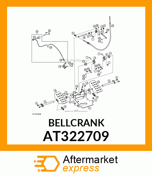 BELLCRANK, AUX BELLCRANK AT322709