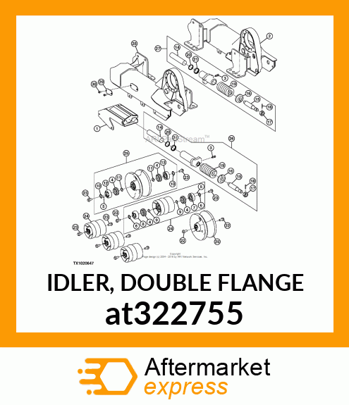 IDLER, DOUBLE FLANGE at322755