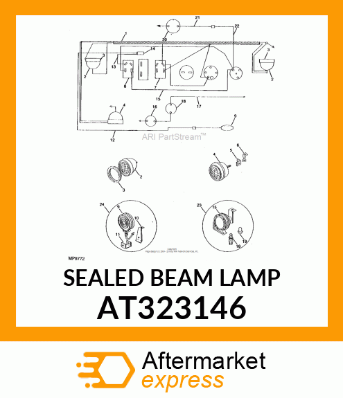 SEALED BEAM LAMP AT323146