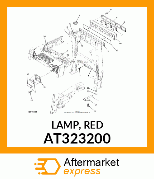 LAMP, RED AT323200