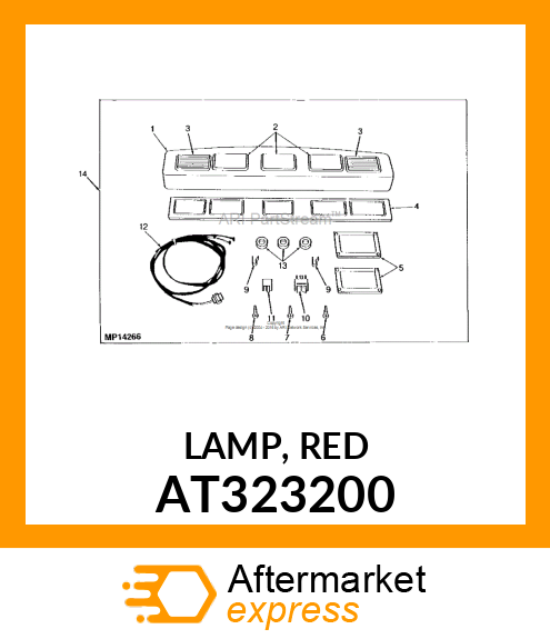 LAMP, RED AT323200