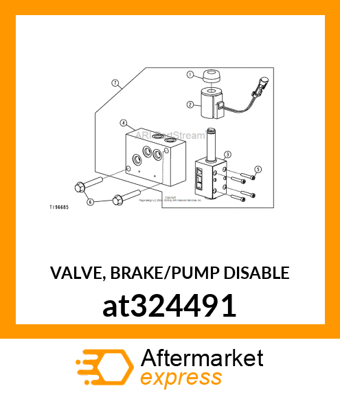 VALVE, BRAKE/PUMP DISABLE at324491