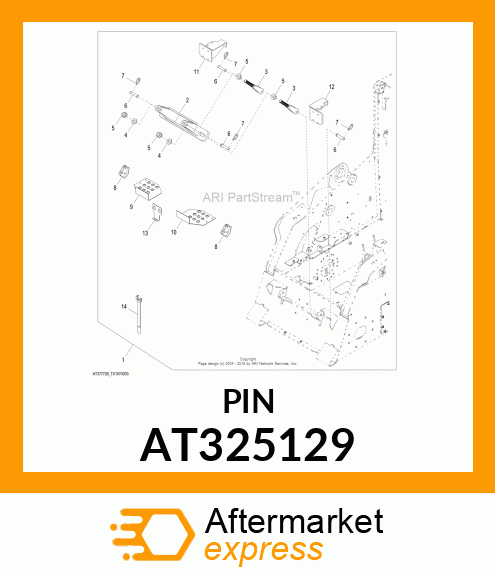 QUICK LOCK PIN, PIN, QUICK LOCK SPE AT325129