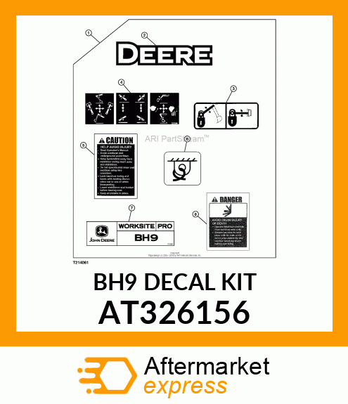 BH9 DECAL KIT AT326156