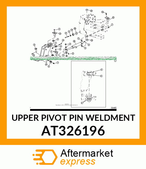 UPPER PIVOT PIN WELDMENT AT326196