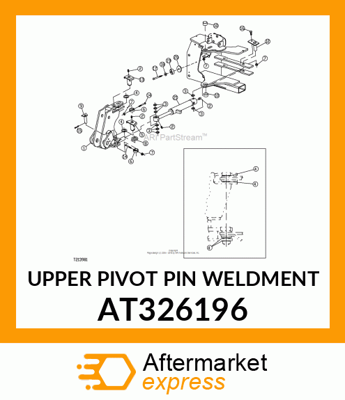 UPPER PIVOT PIN WELDMENT AT326196