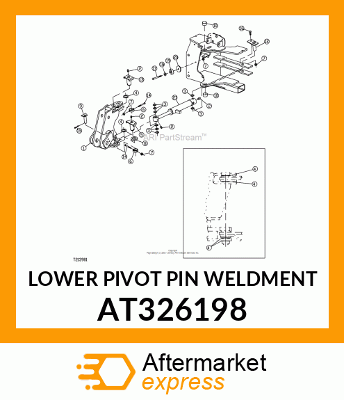 LOWER PIVOT PIN WELDMENT AT326198