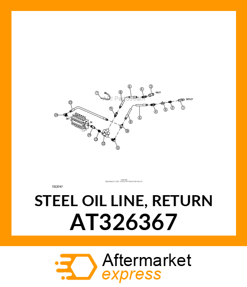 STEEL OIL LINE, RETURN AT326367