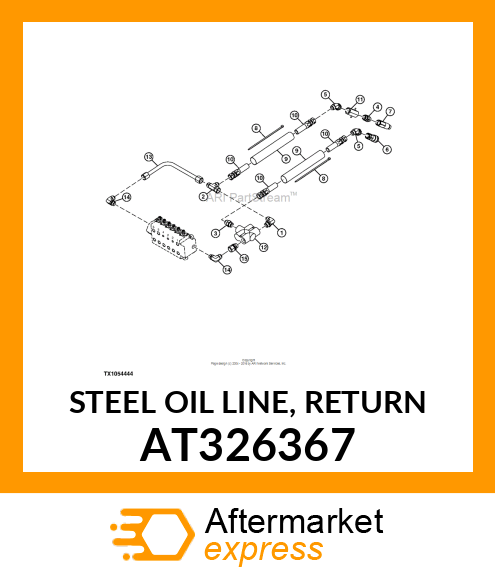 STEEL OIL LINE, RETURN AT326367