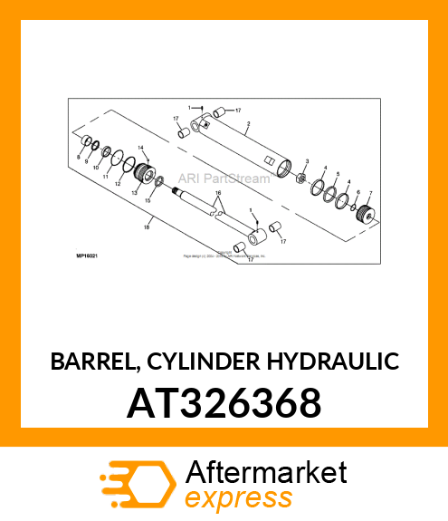 BARREL, CYLINDER HYDRAULIC AT326368