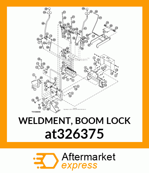 WELDMENT, BOOM LOCK at326375