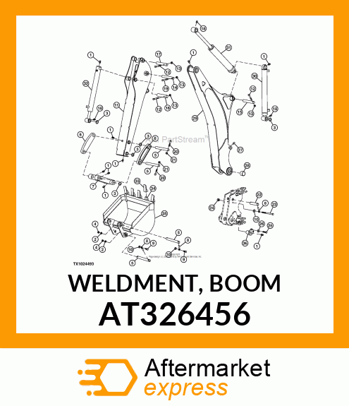 WELDMENT, BOOM AT326456