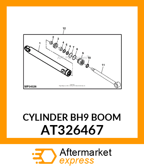 CYLINDER BH9 BOOM AT326467