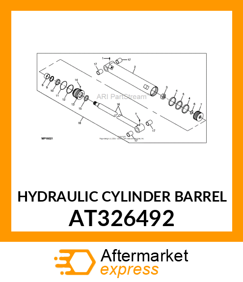 HYDRAULIC CYLINDER BARREL AT326492