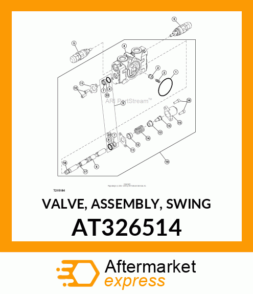 VALVE, ASSEMBLY, SWING AT326514