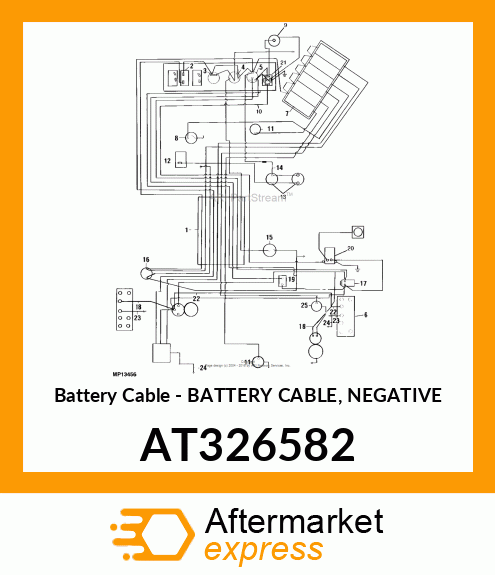 Battery Cable - BATTERY CABLE, NEGATIVE AT326582