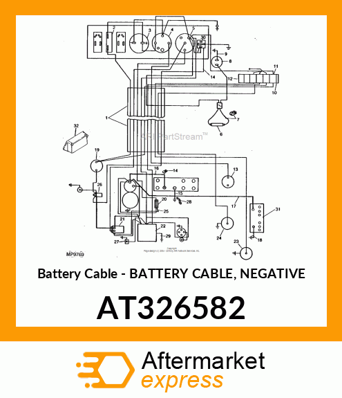 Battery Cable - BATTERY CABLE, NEGATIVE AT326582