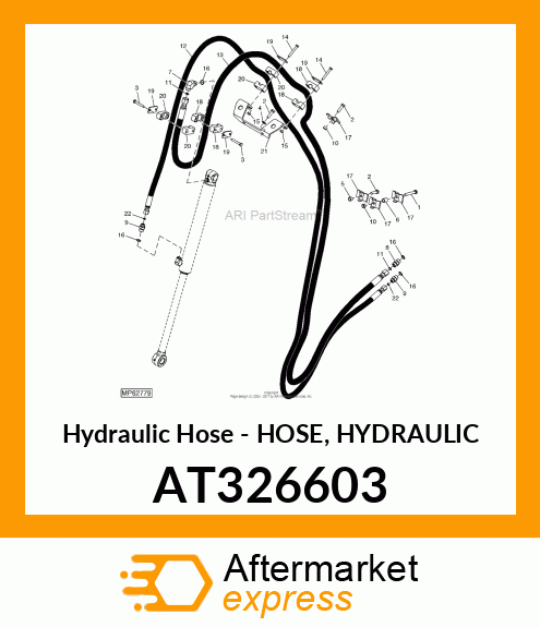 Hydraulic Hose - HOSE, HYDRAULIC AT326603