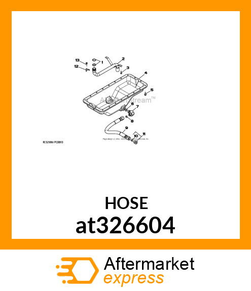 HOSE, ENGINE OIL DRAIN 325, 328, 33 at326604