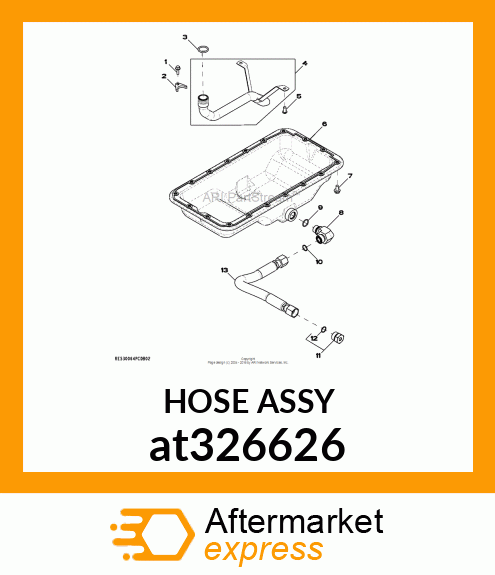 HOSE, ENGINE OIL DRAIN 317, 320 amp; C at326626