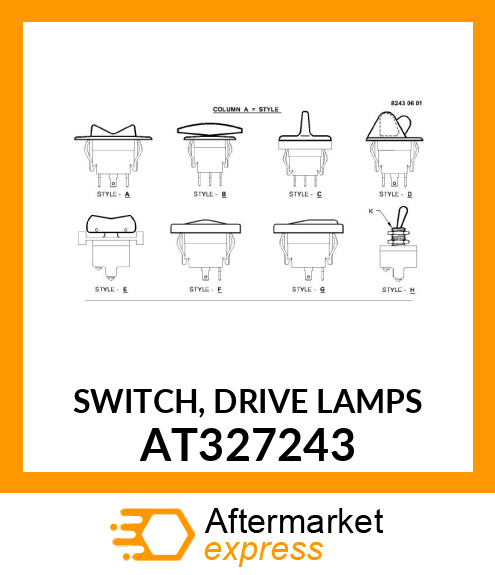 SWITCH, DRIVE LAMPS AT327243