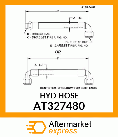 HOSE, HYDRAULIC AT327480