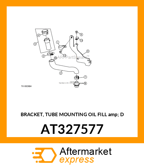 BRACKET, TUBE MOUNTING OIL FILL amp; D AT327577