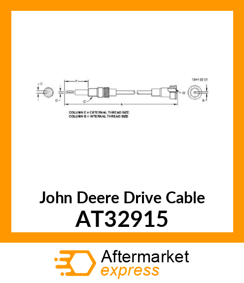 CABLE ,TACHOMETER DRIVE AT32915