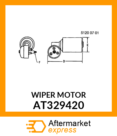 WIPER MOTR ASSEMBLY WITH PIGTAIL AT329420