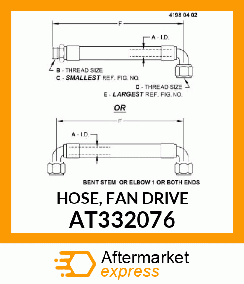 HOSE, FAN DRIVE AT332076