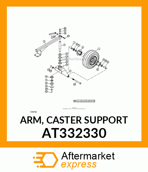 ARM, CASTER SUPPORT AT332330