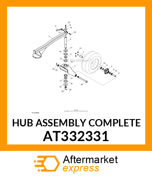 HUB ASSEMBLY COMPLETE AT332331
