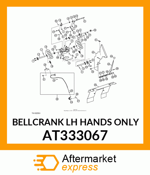 BELLCRANK LH HANDS ONLY AT333067