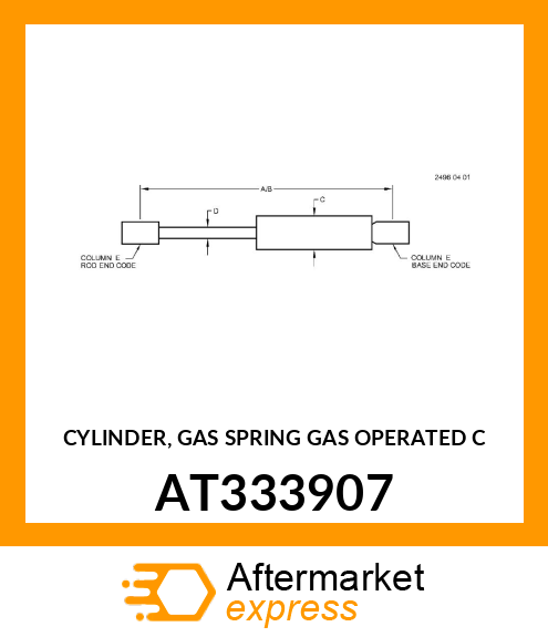 CYLINDER, GAS SPRING GAS OPERATED C AT333907