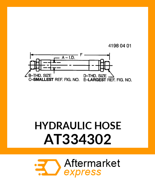 HYDRAULIC HOSE AT334302