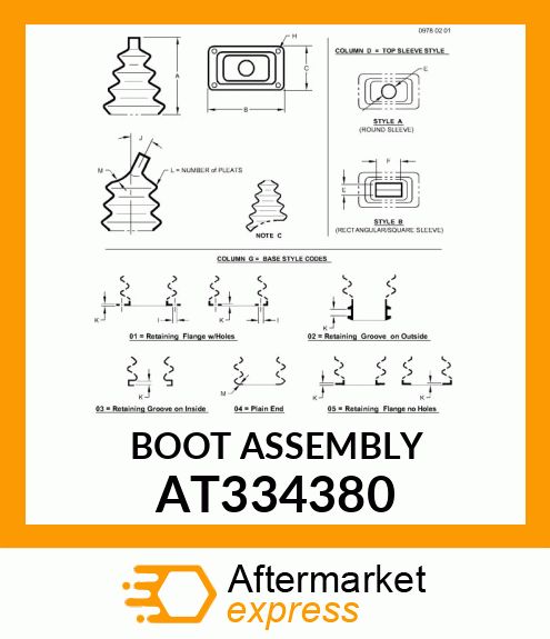 BOOT ASSEMBLY AT334380